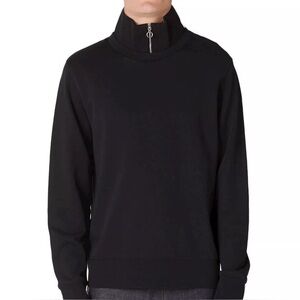 Acne Studios Fuji Preppy Paw Turtleneck / Polo Zip Sweatshirt Thick Top …